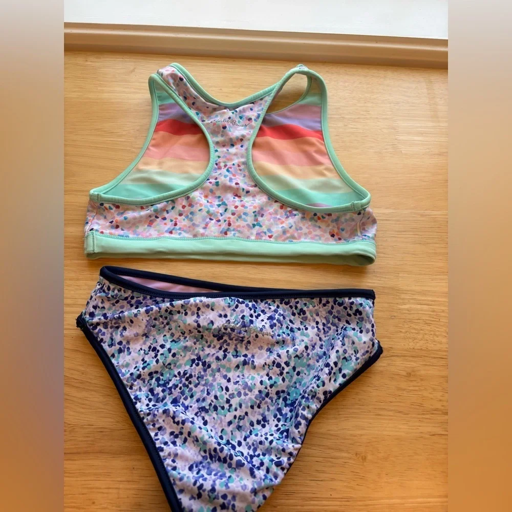 Eddie Bauer girls‎ two piece reversible  swim suit